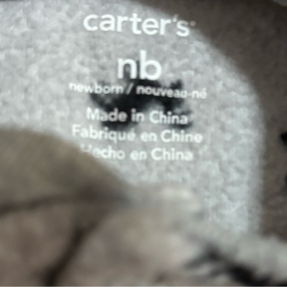 🌟3/$15🌟 Carter’s Newborn Fleece Onesie Moose Pattern - Picture 7 of 7